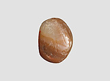 Stamp seal, Agate, banded, Sasanian