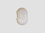 Stamp seal, Chalcedony, milky, Sasanian