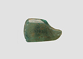 Stamp seal (octagonal pyramid) with divine being, Blue-green Glass, Assyro-Babylonian