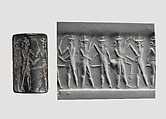 Cylinder seal, Serpentine, Akkadian