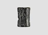 Cylinder seal, Serpentine, black, Akkadian