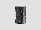 Cylinder seal, Serpentine, black, Akkadian