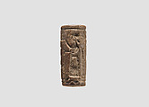 Cylinder seal with cultic banquet scene, Brown Limestone, Assyrian