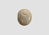 Stamp seal (oval conoid) with divine symbols, White Chalcedony (Quartz), Assyro-Babylonian