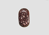 Stamp seal, Marble, purple-red with pink spots, Sasanian
