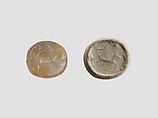 Stamp seal, Agate, banded, Achaemenid