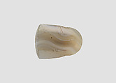 Stamp seal (octagonal pyramid) with cultic scene, Flawed neutral and white Agate (Quartz), Assyro-Babylonian