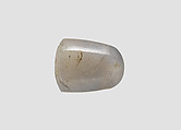 Stamp seal (octagonal pyramid) with cultic scene, Flawed neutral Chalcedony (Quartz), Assyro-Babylonian
