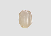 Stamp seal (octagonal pyramid) with cultic scene, Neutral Chalcedony (Quartz), Assyro-Babylonian