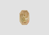 Stamp seal (octagonal pyramid) with divine symbols, Flawed neutral Chalcedony (Quartz), Assyro-Babylonian