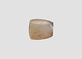 Stamp seal (oval conoid) with cultic scene, Flawed neutral Chalcedony (Quartz), Assyro-Babylonian