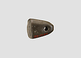 Stamp seal (octagonal pyramid, worn) with cultic scene, Feldspar, gray, Assyrian