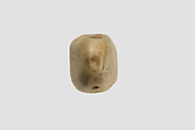 Stamp seal (octagonal pyramid, worn) with musician, Yellow limestone, Syro-Levantine