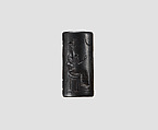 Cylinder seal with ritual scene, Hematite, Neo-Sumerian