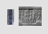 Cylinder seal, Lapis lazuli, Akkadian