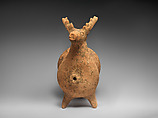 Stag-shaped vessel, Ceramic, Parthian