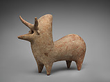 Spouted vessel in the form of a zebu, Ceramic, Iran