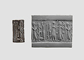 Cylinder seal, Limestone, Babylonian