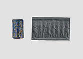 Cylinder seal, Lapis lazuli, Babylonian