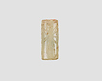 Cylinder seal with cultic scene, Neutral Chalcedony (Quartz), Assyro-Babylonian