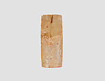 Cylinder seal with cultic scene, Neutral Chalcedony (Quartz), Assyrian