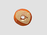 Cylinder seal with cultic scene, Variegated and flawed orange and neutral Chalcedony (Quartz), Assyrian