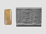 Cylinder seal, Chalcedony, Achaemenid