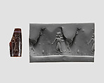 Cylinder seal, Stone, brown and white, Achaemenid