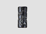 Cylinder seal and modern impression: horned animals, Hematite, Cypriot