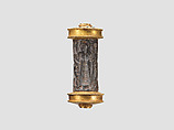 Cylinder seal, Hematite, gold, Cypriot