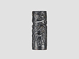 Cylinder seal and modern impression: Master of Animals between lions, griffins, Minoan genius, Hematite
