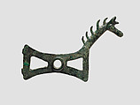 Horse bit cheekpiece in form of a horse, Bronze, Iran
