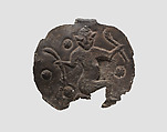 Pendant with a kneeling male, Bronze, Iran