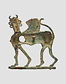 Horse bit cheekpiece in form of a winged, human-headed quadruped, Bronze, Iran