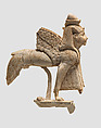 Openwork furniture plaque with a striding sphinx, Ivory, Assyrian