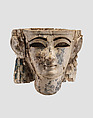 Head of a male or female figure, Ivory, Egyptian Blue, Assyrian