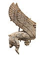 Openwork furniture plaque with sphinx striding through a floral landscape, Ivory, Assyrian