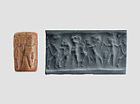 Cylinder seal, Marble, pink