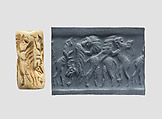 Cylinder seal, Marble, Sumerian