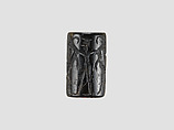 Cylinder seal, Serpentine, black, Akkadian