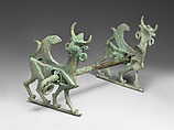 Horse bit with cheekpieces in form of a winged sphinx, Bronze, Iran