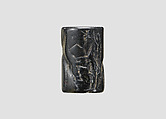 Cylinder seal, Serpentine, black, Akkadian