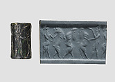 Cylinder seal, Serpentine, Akkadian