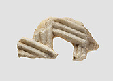 Grill fragment, Alabaster, Sasanian
