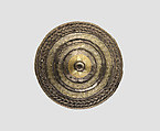 Decorated boss, Silver, electrum, Iran