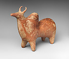 Spouted vessel in the shape of a zebu, Ceramic