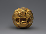 Lion head mounted on a modern whetstone, Gold, Achaemenid
