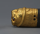 Lion head mounted on a modern whetstone, Gold, Achaemenid