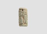 Cylinder seal with hunting scene, Faience, Assyrian