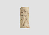 Cylinder seal with two-figure contest scene, Faience, Assyro-Babylonian